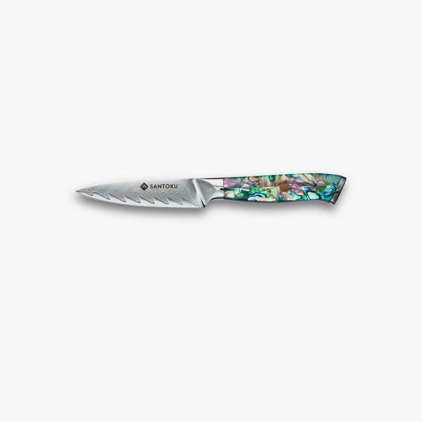 Chikashi  (ちかし) Damascus Steel Knife With Abalone Handle