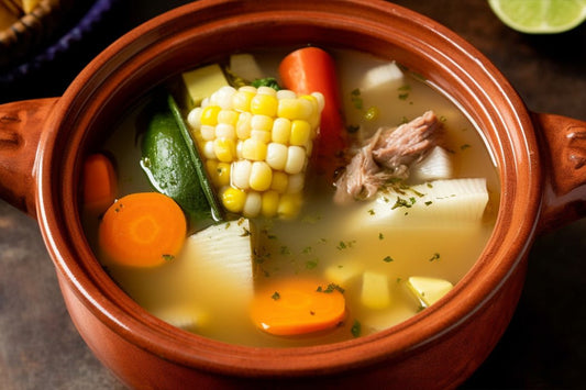 كالدو دي ريس AKA حساء لحم البقر المكسيكي مع الخضار والمرق اللذيذ