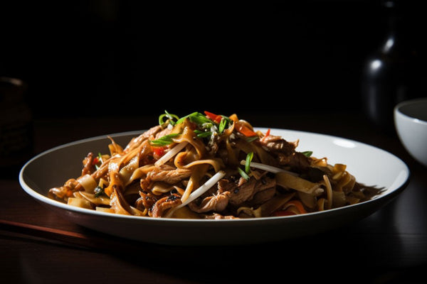 Classic Beef Chow Fun Stir-Fry with Flat Rice Noodles