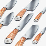 Haruta 10-Piece VG10 Japanese Damascus Steel Kitchen Knife Set with Wooden Handles & Scabbards
