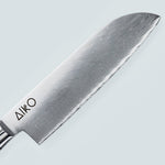 Aiko Red Damascus Steel Knife with Coloured Red Resin Handle